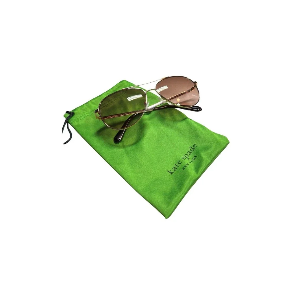 Kate Spade‎ Emmaline Aviators Sunglasses Rose Gold Frames 140mm